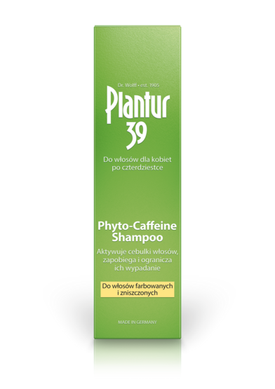 Plantur 39 przeciw wypadaniu włosów w okresie menopauzy - szczególnie do włosów farbowanych i zniszczonych. 