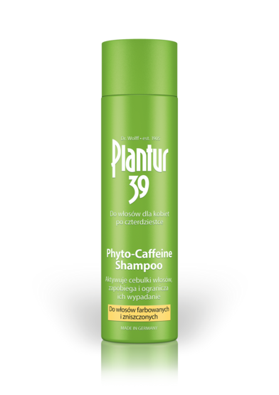 Plantur 39 przeciw wypadaniu włosów w okresie menopauzy - szczególnie do włosów farbowanych i zniszczonych. 